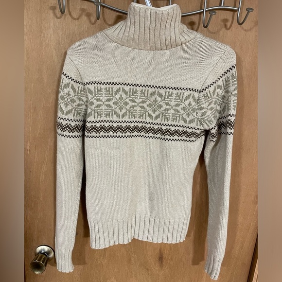 THE NORTH FACE-Women's summit seriesTan and Cream knit sweater - Picture 2 of 5